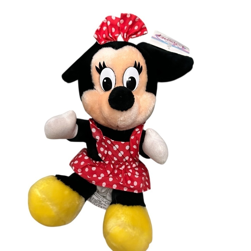Vintage Disney Minnie Mouse Plush - Red Dress & Yellow Shoes